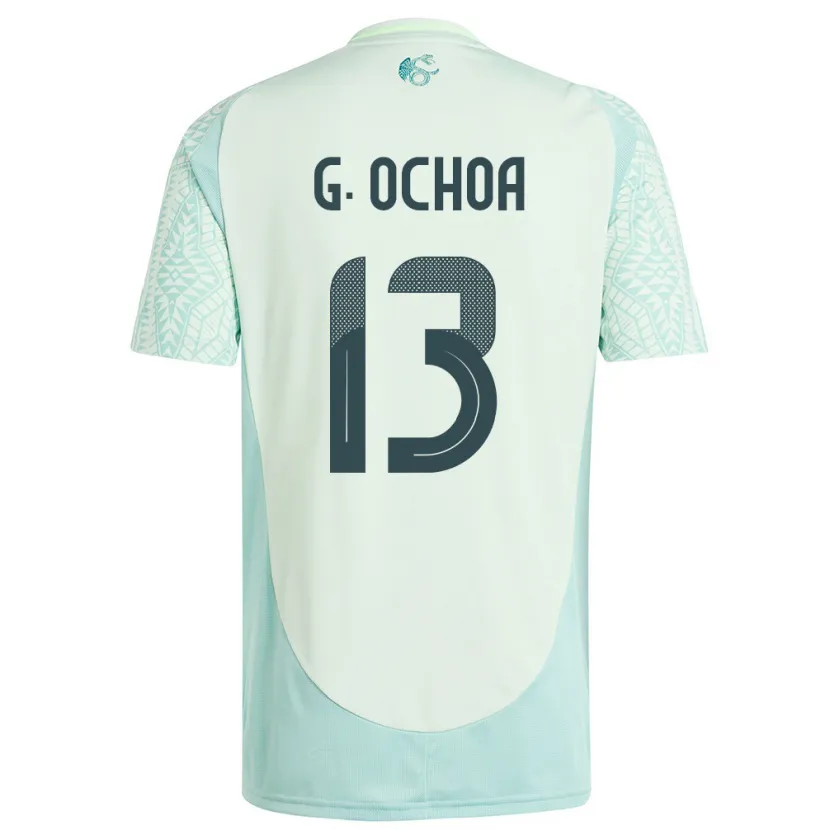 Danxen Mann Mexico Guillermo Ochoa #13 Lin Grønn Bortetrøye Drakt Trøye 24-26 Skjorter T-Skjorte