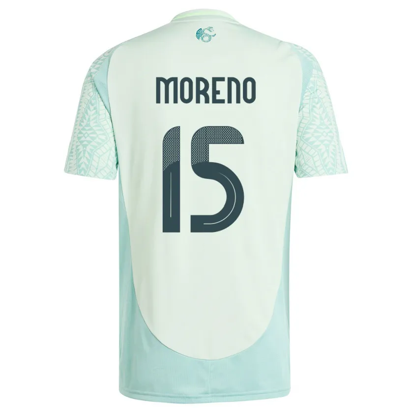 Danxen Mann Mexico Hector Moreno #15 Lin Grønn Bortetrøye Drakt Trøye 24-26 Skjorter T-Skjorte