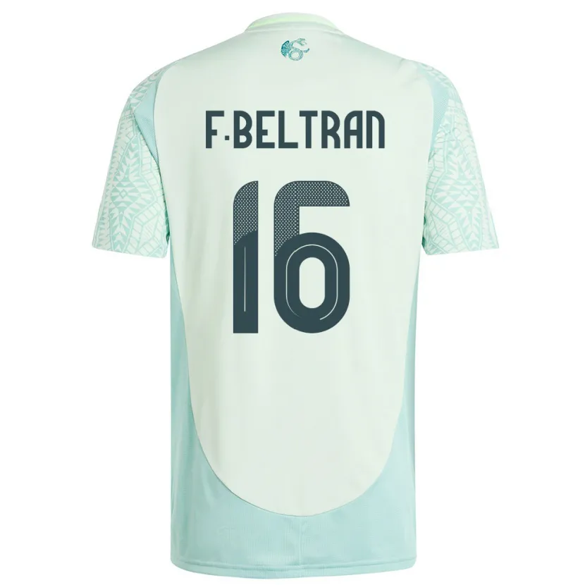 Danxen Mann Mexico Fernando Beltran #16 Lin Grønn Bortetrøye Drakt Trøye 24-26 Skjorter T-Skjorte