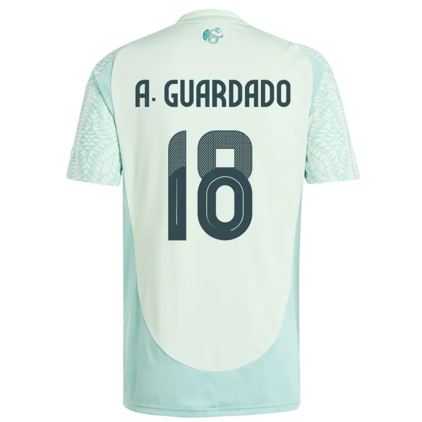 Danxen Mann Mexico Andres Guardado #18 Lin Grønn Bortetrøye Drakt Trøye 24-26 Skjorter T-Skjorte