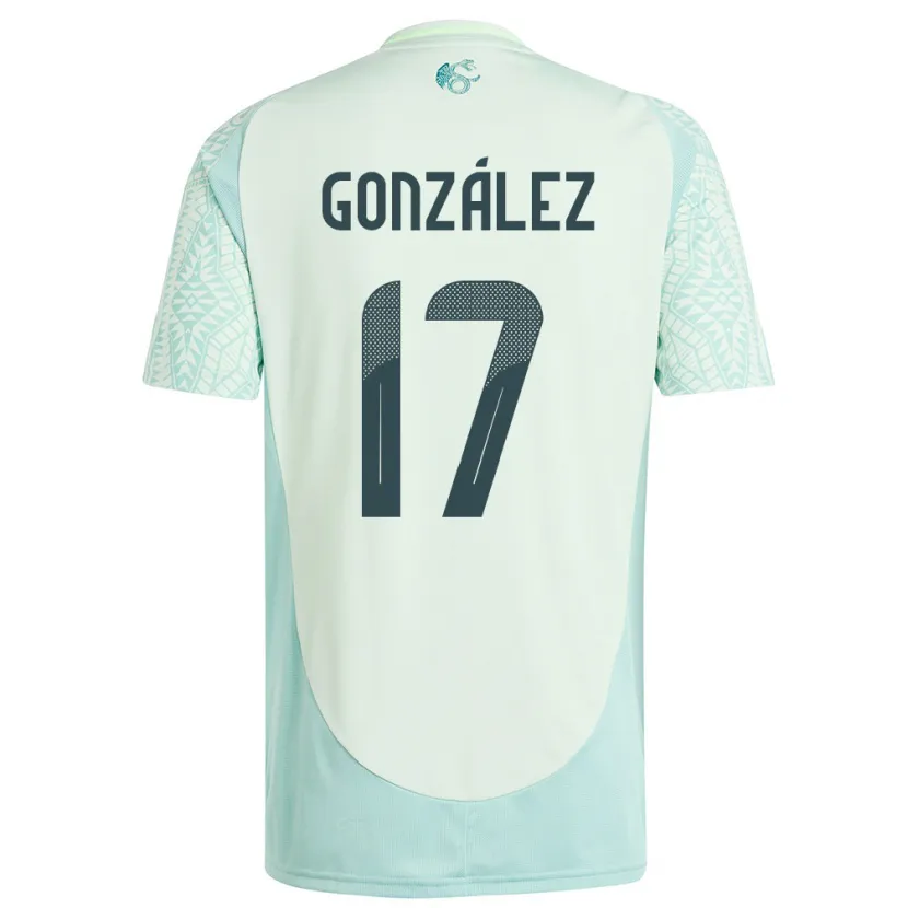 Danxen Mann Mexico Alison Gonzalez #17 Lin Grønn Bortetrøye Drakt Trøye 24-26 Skjorter T-Skjorte