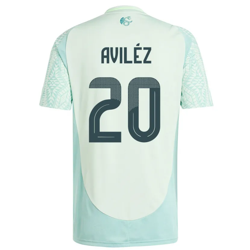 Danxen Mann Mexico Aylin Avilez #20 Lin Grønn Bortetrøye Drakt Trøye 24-26 Skjorter T-Skjorte