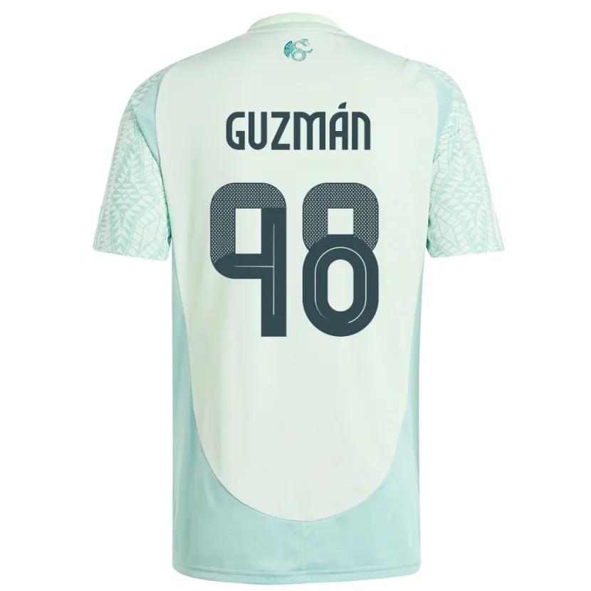 Danxen Mann Mexico Kinberly Guzman #98 Lin Grønn Bortetrøye Drakt Trøye 24-26 Skjorter T-Skjorte