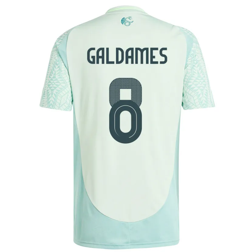 Danxen Mann Mexico Benjamin Galdames #8 Lin Grønn Bortetrøye Drakt Trøye 24-26 Skjorter T-Skjorte