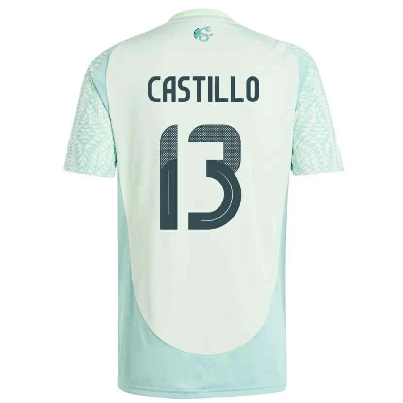 Danxen Mann Mexico Jose Castillo #13 Lin Grønn Bortetrøye Drakt Trøye 24-26 Skjorter T-Skjorte