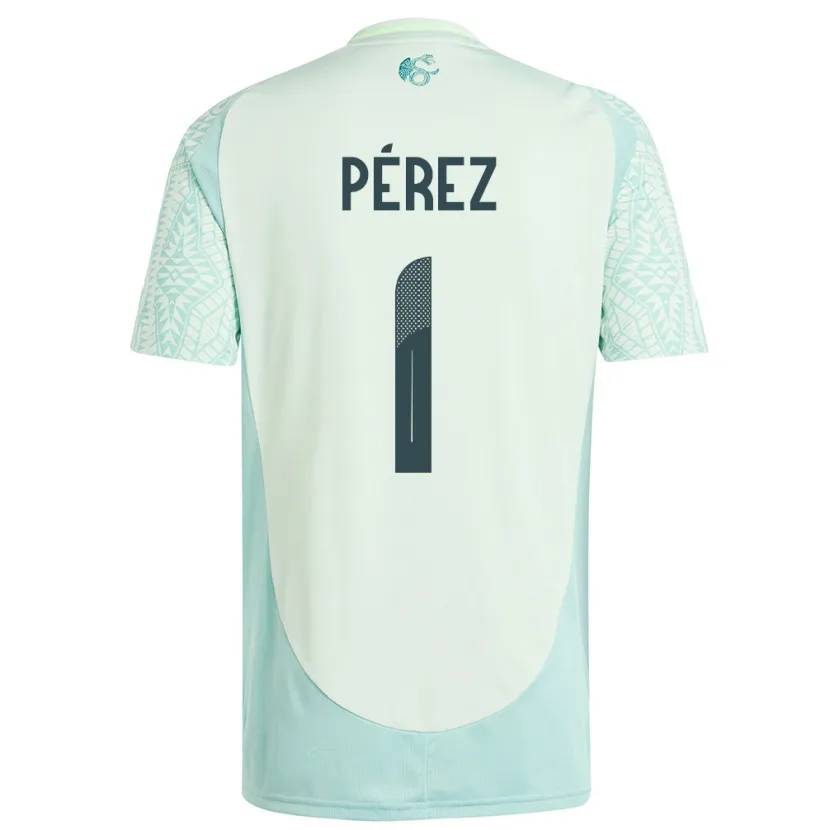 Danxen Mann Mexico Emiliano Perez #1 Lin Grønn Bortetrøye Drakt Trøye 24-26 Skjorter T-Skjorte