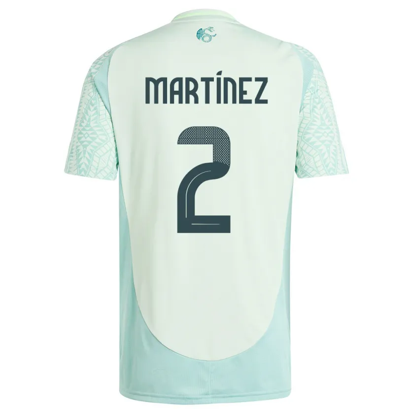 Danxen Mann Mexico Emilio Martinez #2 Lin Grønn Bortetrøye Drakt Trøye 24-26 Skjorter T-Skjorte