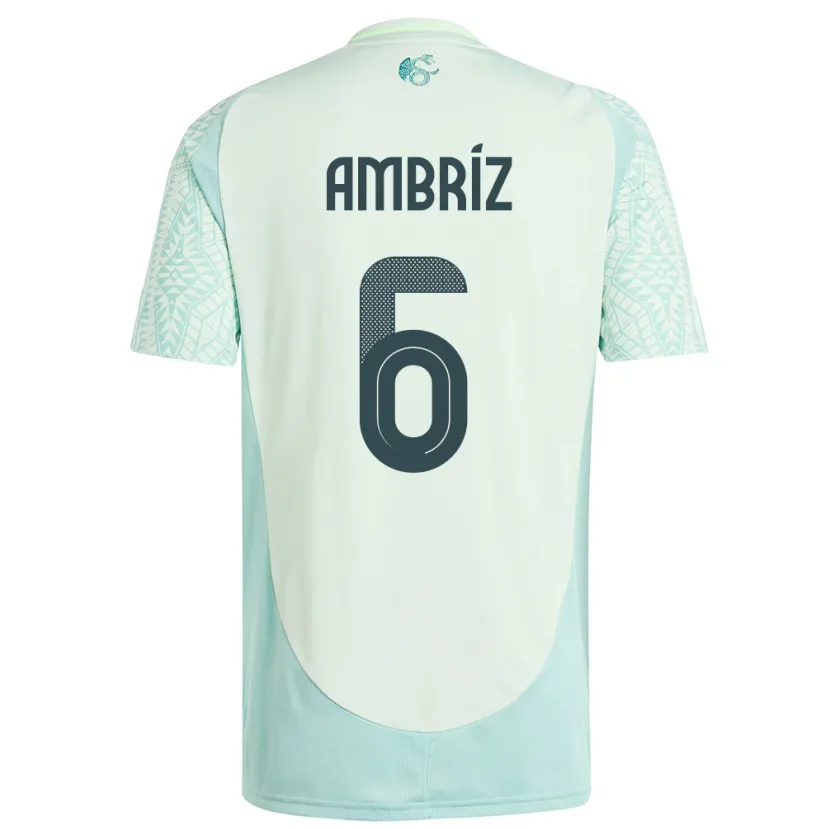 Danxen Mann Mexico Fidel Ambriz #6 Lin Grønn Bortetrøye Drakt Trøye 24-26 Skjorter T-Skjorte