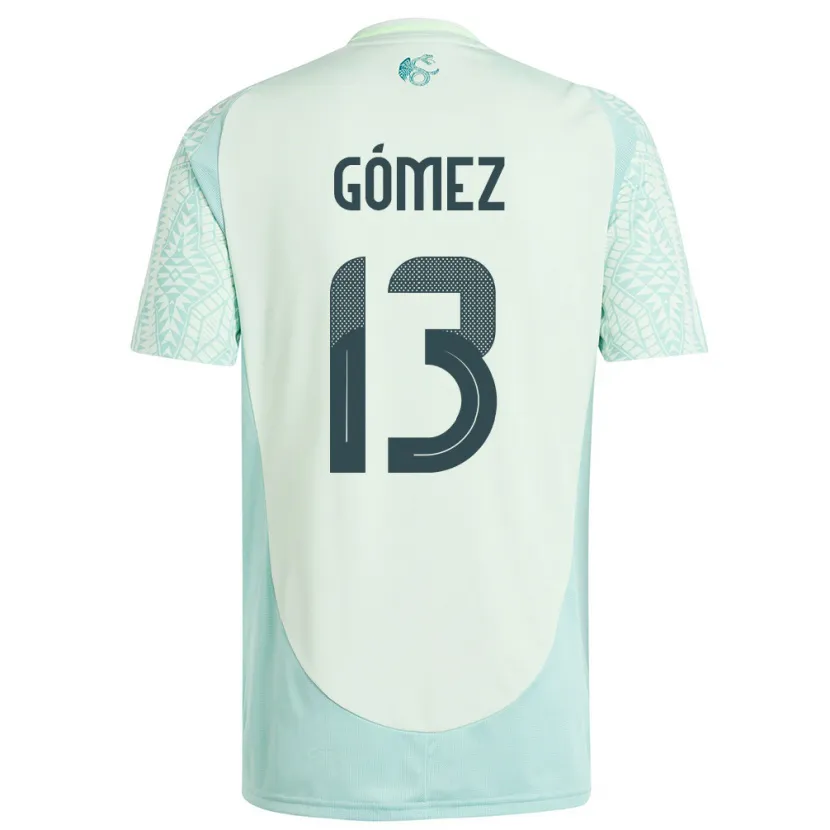 Danxen Mann Mexico Diego Gomez #13 Lin Grønn Bortetrøye Drakt Trøye 24-26 Skjorter T-Skjorte