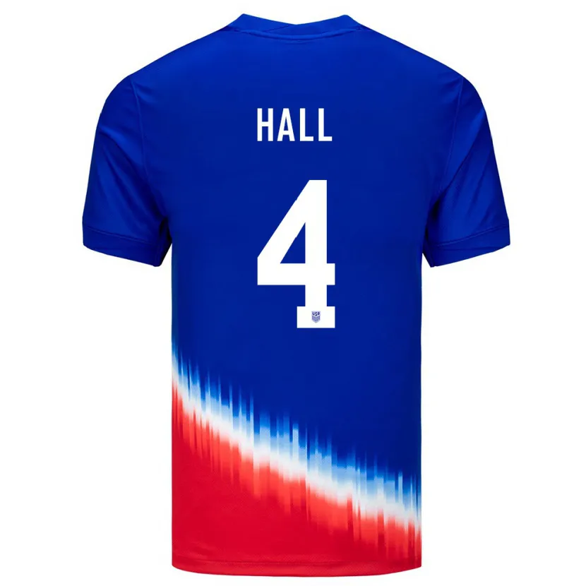 Danxen Mann Usa Tyler Hall #4 Blå Bortetrøye Drakt Trøye 24-26 Skjorter T-Skjorte