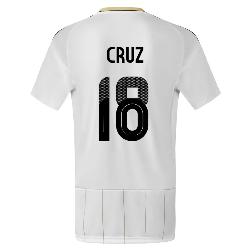 Danxen Mann Costa Rica Aaron Cruz #18 Hvit Bortetrøye Drakt Trøye 24-26 Skjorter T-Skjorte