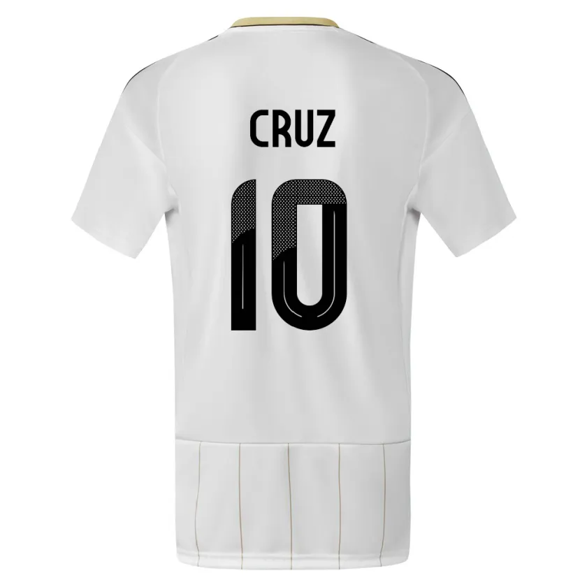 Danxen Mann Costa Rica Shirley Cruz #10 Hvit Bortetrøye Drakt Trøye 24-26 Skjorter T-Skjorte