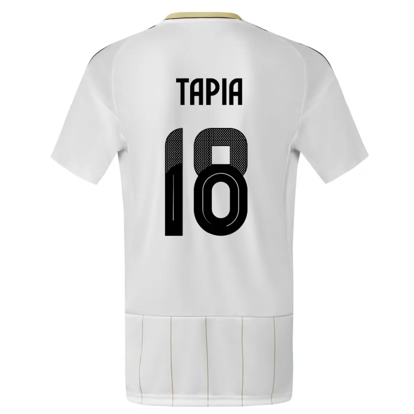 Danxen Mann Costa Rica Priscilla Tapia #18 Hvit Bortetrøye Drakt Trøye 24-26 Skjorter T-Skjorte