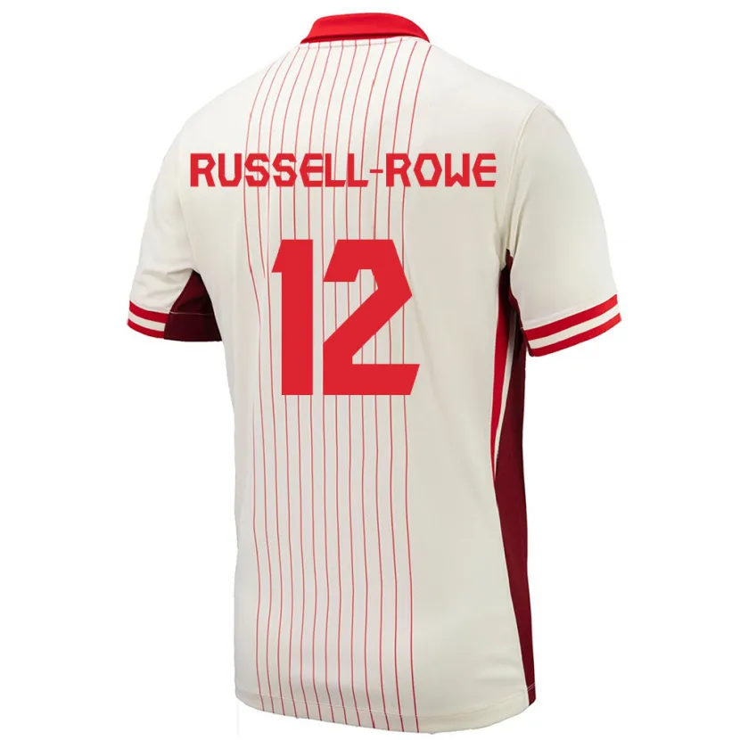 Danxen Mann Canada Jacen Russell-Rowe #12 Hvit Bortetrøye Drakt Trøye 24-26 Skjorter T-Skjorte