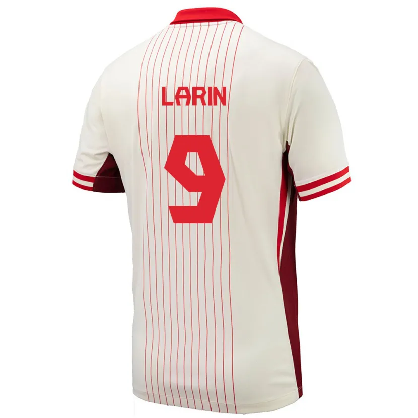 Danxen Mann Canada Cyle Larin #9 Hvit Bortetrøye Drakt Trøye 24-26 Skjorter T-Skjorte