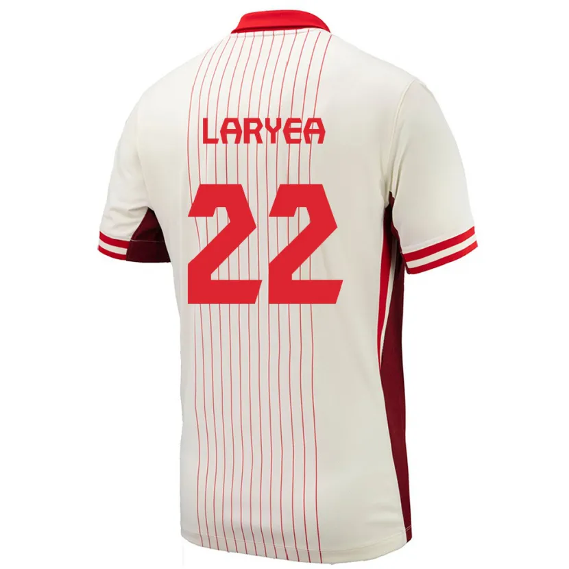 Danxen Mann Canada Richie Laryea #22 Hvit Bortetrøye Drakt Trøye 24-26 Skjorter T-Skjorte