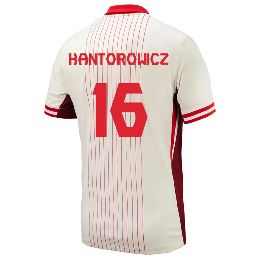 Danxen Mann Canada Dominic Kantorowicz #16 Hvit Bortetrøye Drakt Trøye 24-26 Skjorter T-Skjorte