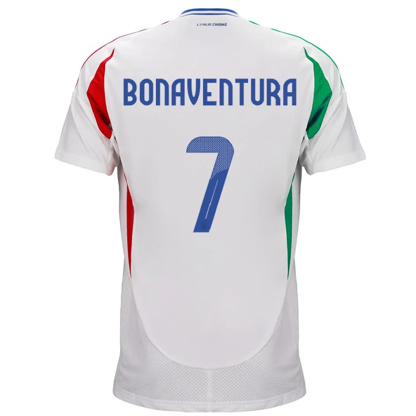 Danxen Mann Italia Giacomo Bonaventura #7 Hvit Bortetrøye Drakt Trøye 24-26 Skjorter T-Skjorte