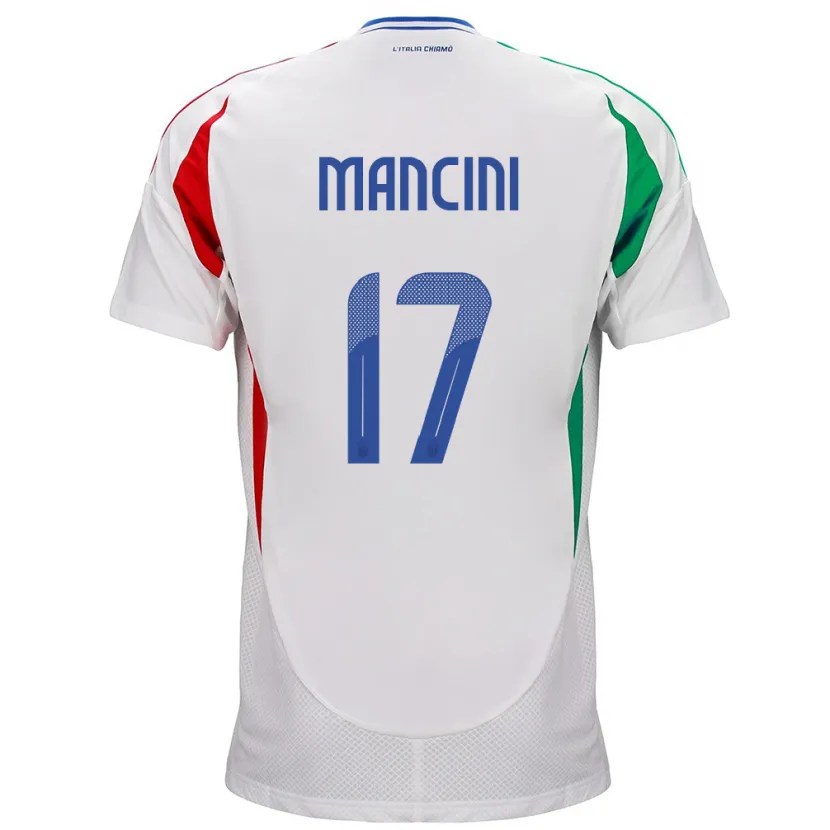 Danxen Mann Italia Gianluca Mancini #17 Hvit Bortetrøye Drakt Trøye 24-26 Skjorter T-Skjorte