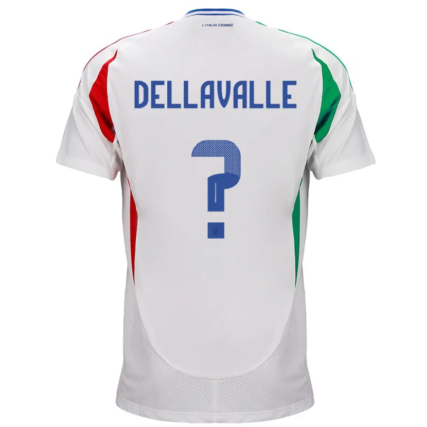 Danxen Mann Italia Alessandro Dellavalle #0 Hvit Bortetrøye Drakt Trøye 24-26 Skjorter T-Skjorte