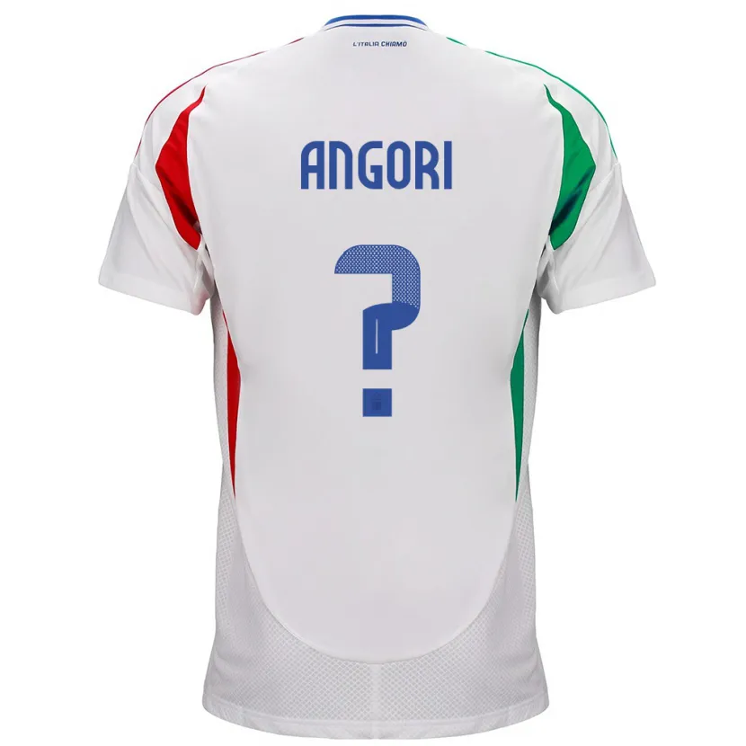 Danxen Mann Italia Samuele Angori #0 Hvit Bortetrøye Drakt Trøye 24-26 Skjorter T-Skjorte