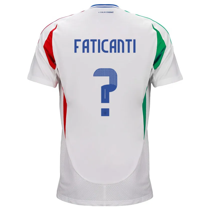 Danxen Mann Italia Giacomo Faticanti #0 Hvit Bortetrøye Drakt Trøye 24-26 Skjorter T-Skjorte