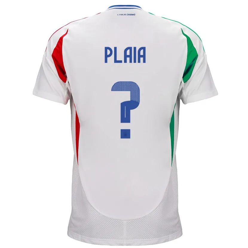 Danxen Mann Italia Matteo Plaia #0 Hvit Bortetrøye Drakt Trøye 24-26 Skjorter T-Skjorte