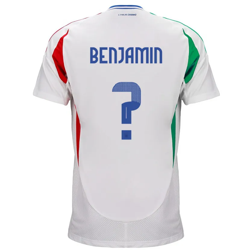 Danxen Mann Italia Emanuel Benjamin #0 Hvit Bortetrøye Drakt Trøye 24-26 Skjorter T-Skjorte