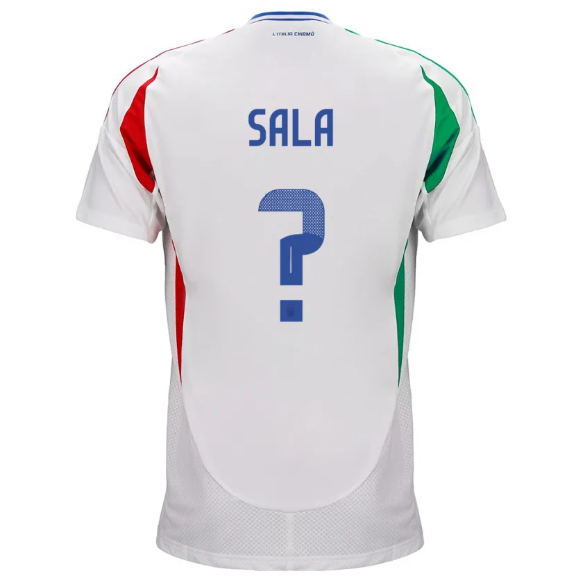 Danxen Mann Italia Emanuele Sala #0 Hvit Bortetrøye Drakt Trøye 24-26 Skjorter T-Skjorte
