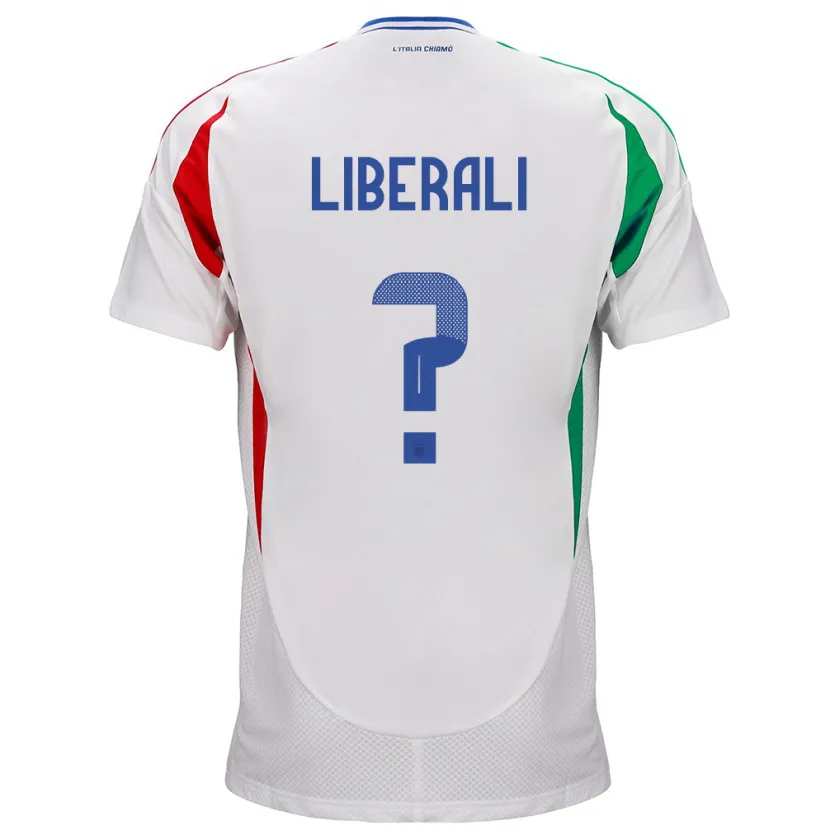 Danxen Mann Italia Mattia Liberali #0 Hvit Bortetrøye Drakt Trøye 24-26 Skjorter T-Skjorte