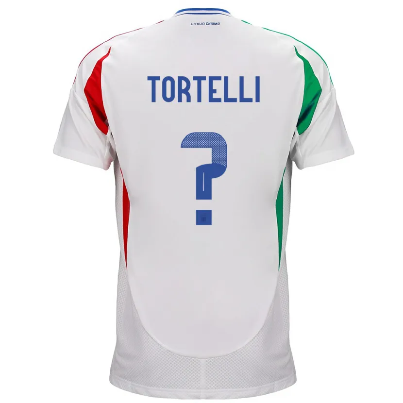 Danxen Mann Italia Alice Tortelli #0 Hvit Bortetrøye Drakt Trøye 24-26 Skjorter T-Skjorte