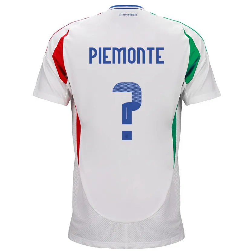 Danxen Mann Italia Martina Piemonte #0 Hvit Bortetrøye Drakt Trøye 24-26 Skjorter T-Skjorte