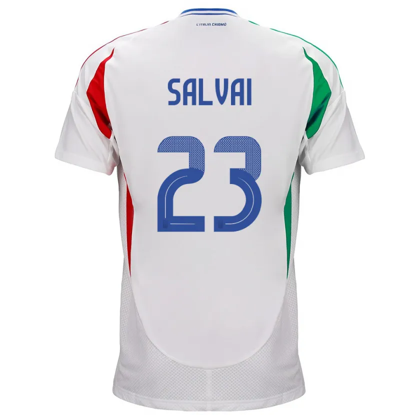 Danxen Mann Italia Cecilia Salvai #23 Hvit Bortetrøye Drakt Trøye 24-26 Skjorter T-Skjorte