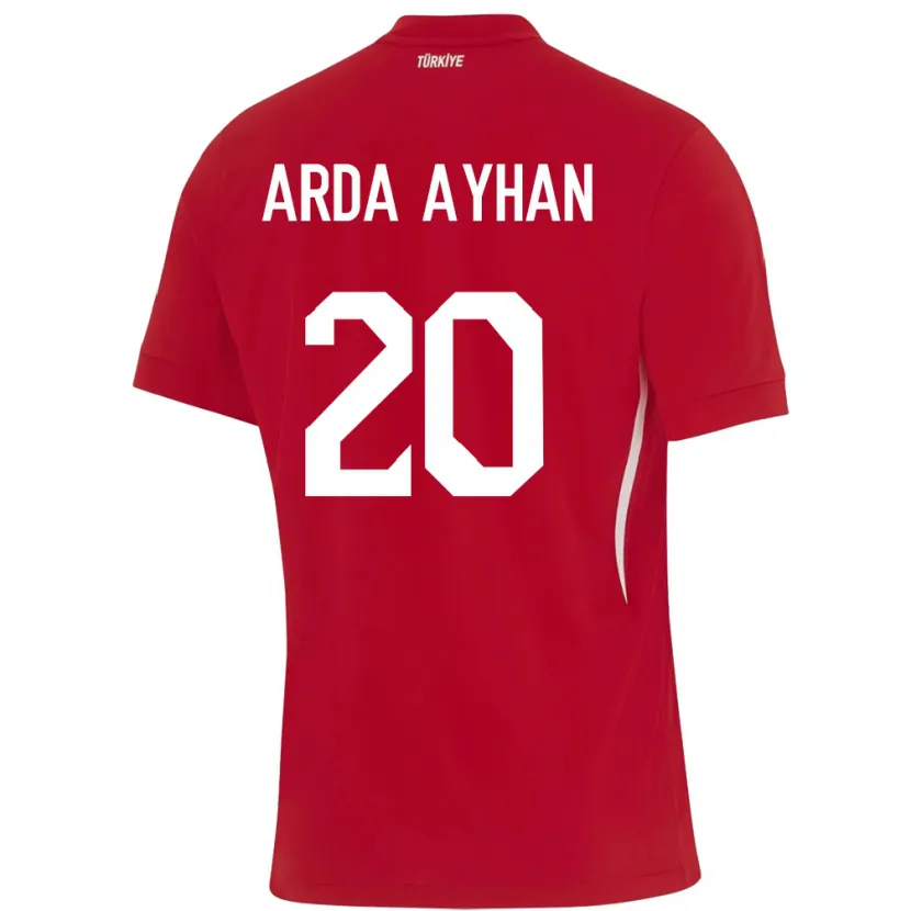 Danxen Mann Tyrkia Murat Arda Ayhan #20 Rød Bortetrøye Drakt Trøye 24-26 Skjorter T-Skjorte