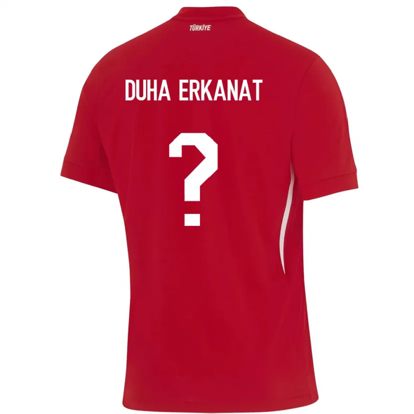 Danxen Mann Tyrkia Ahmet Duha Erkanat #0 Rød Bortetrøye Drakt Trøye 24-26 Skjorter T-Skjorte