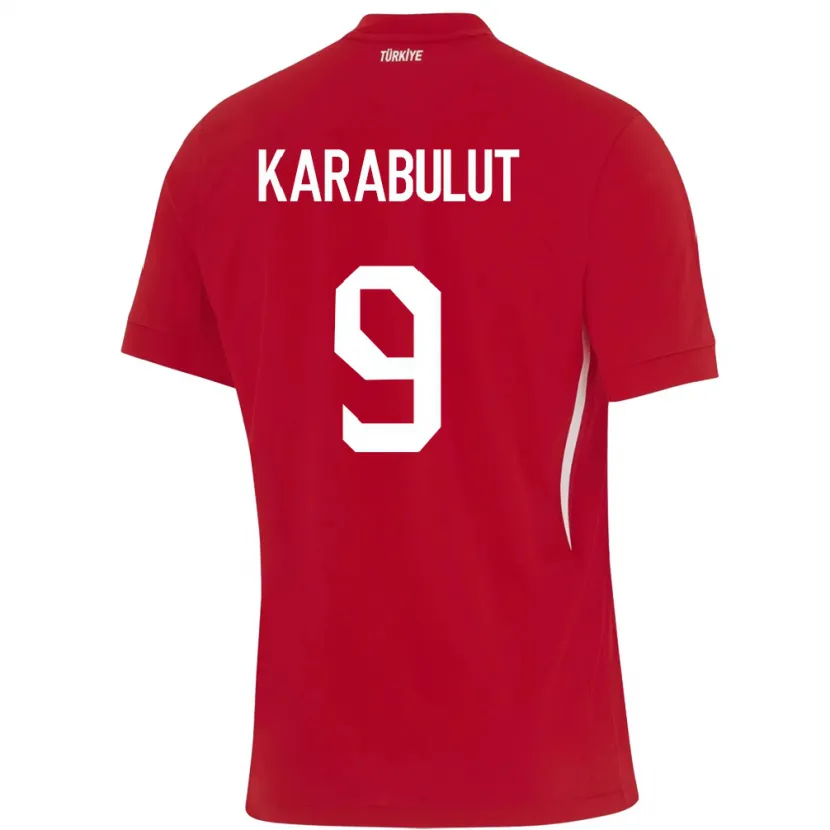 Danxen Mann Tyrkia Arzu Karabulut #9 Rød Bortetrøye Drakt Trøye 24-26 Skjorter T-Skjorte