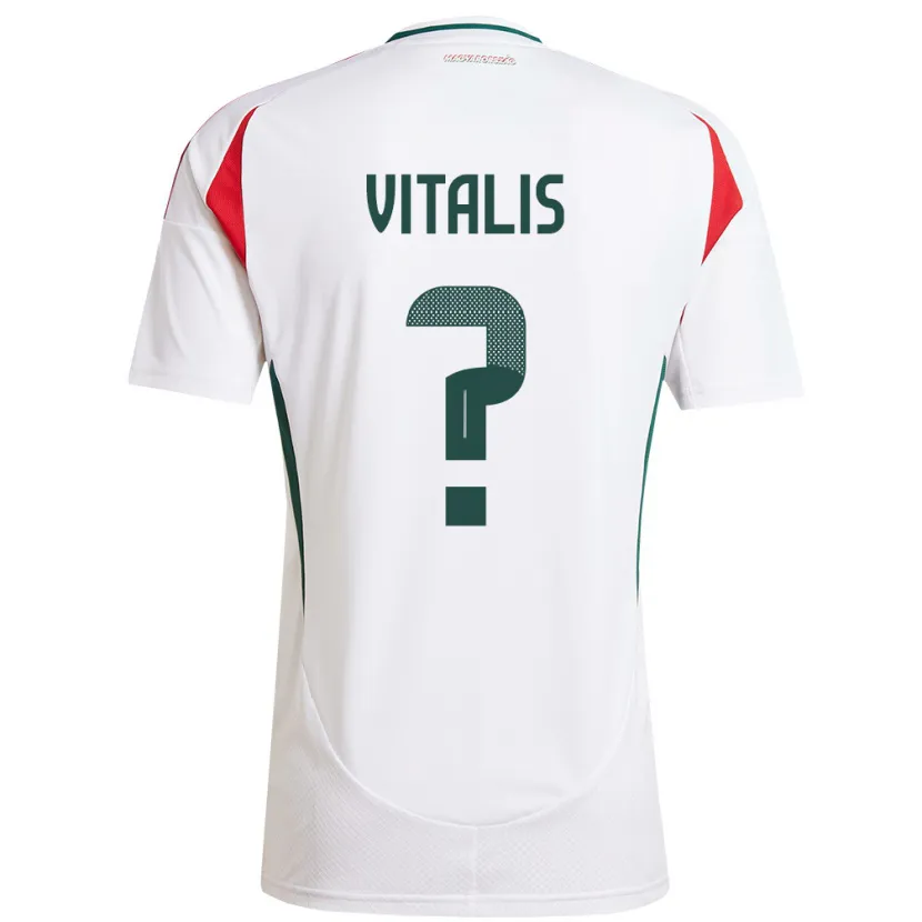Danxen Mann Ungarn Milán Vitális #0 Hvit Bortetrøye Drakt Trøye 24-26 Skjorter T-Skjorte