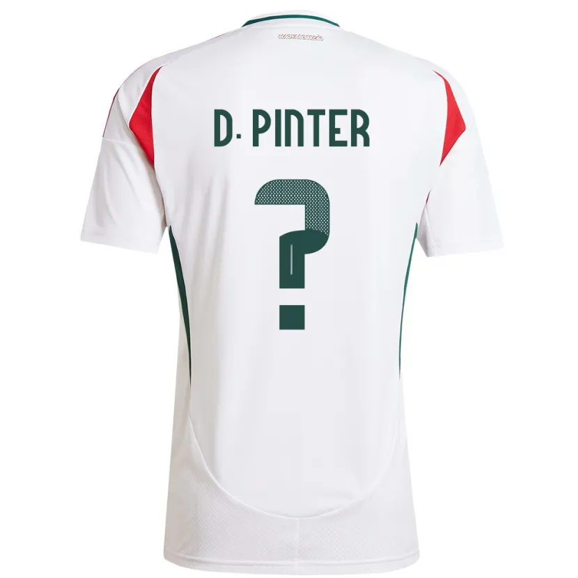 Danxen Mann Ungarn Daniel Pinter #0 Hvit Bortetrøye Drakt Trøye 24-26 Skjorter T-Skjorte