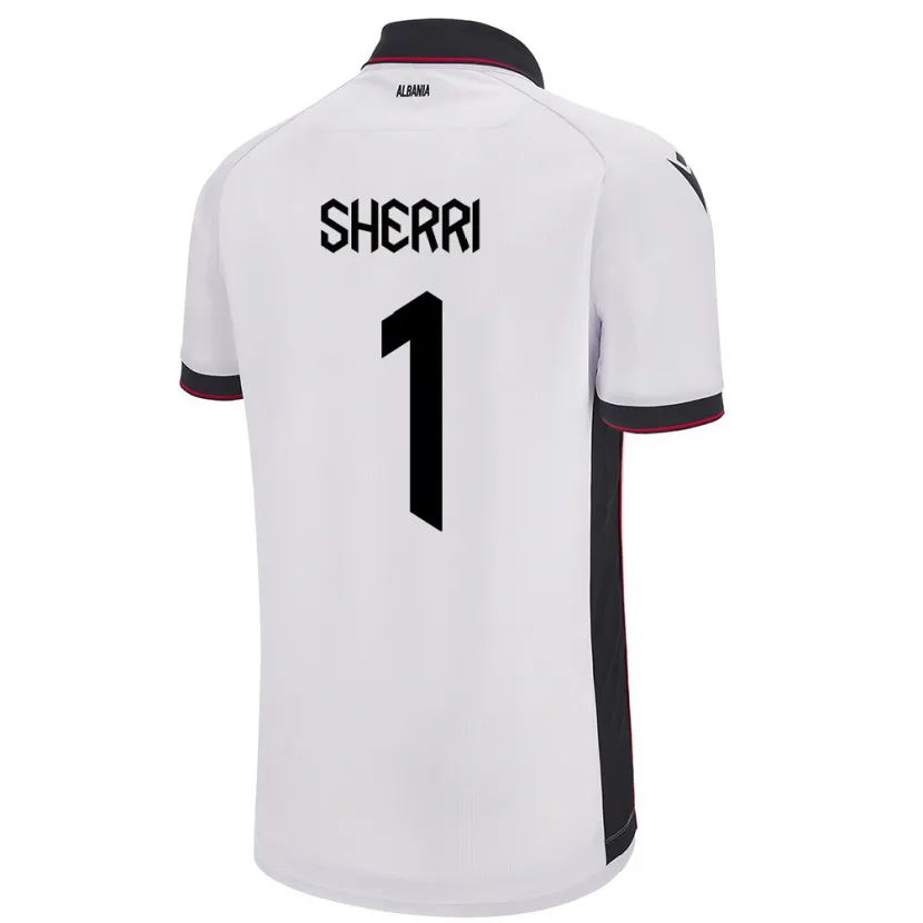 Danxen Mann Albania Alen Sherri #1 Hvit Bortetrøye Drakt Trøye 24-26 Skjorter T-Skjorte