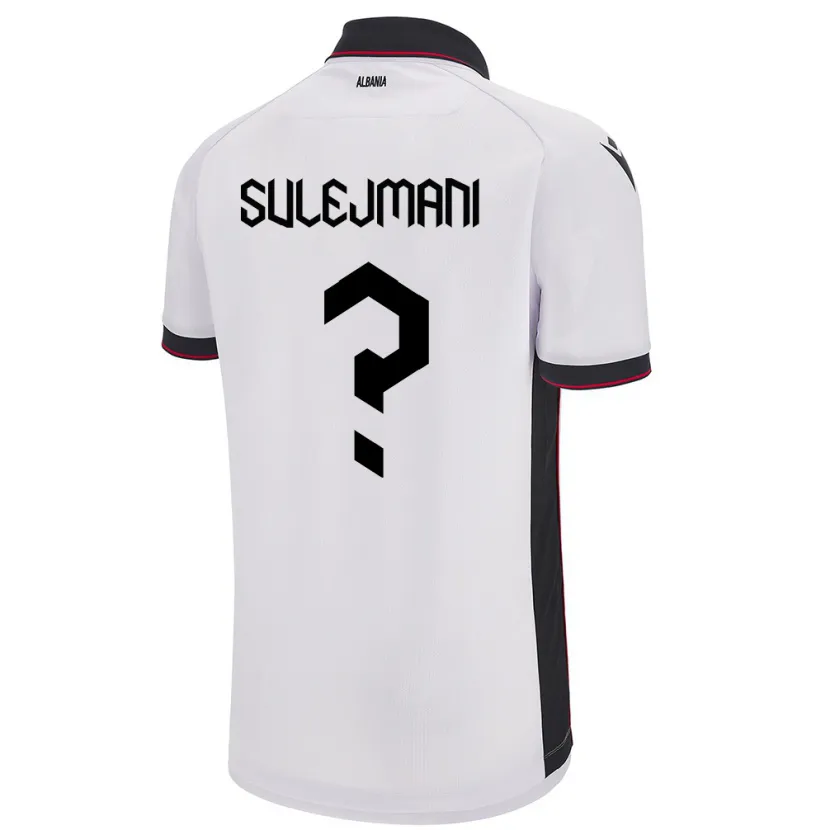 Danxen Mann Albania Muhadin Sulejmani #0 Hvit Bortetrøye Drakt Trøye 24-26 Skjorter T-Skjorte