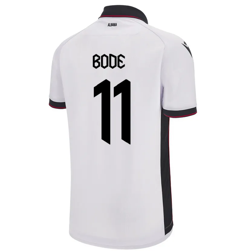 Danxen Mann Albania Ersi Bode #11 Hvit Bortetrøye Drakt Trøye 24-26 Skjorter T-Skjorte