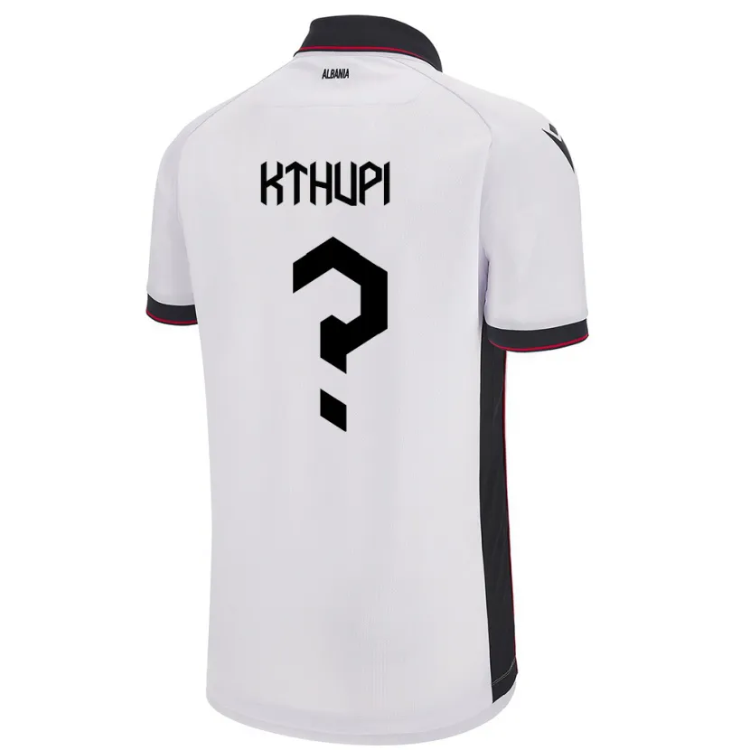 Danxen Mann Albania Amer Kthupi #0 Hvit Bortetrøye Drakt Trøye 24-26 Skjorter T-Skjorte