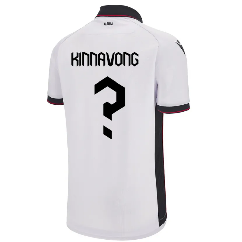 Danxen Mann Albania Jordan Kinnavong #0 Hvit Bortetrøye Drakt Trøye 24-26 Skjorter T-Skjorte