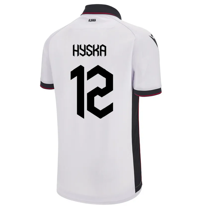 Danxen Mann Albania Antigona Hyska #12 Hvit Bortetrøye Drakt Trøye 24-26 Skjorter T-Skjorte