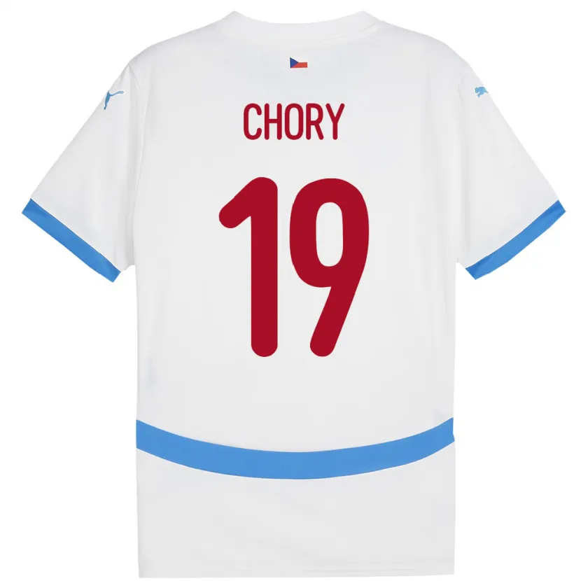 Danxen Mann Tsjekkia Tomas Chory #19 Hvit Bortetrøye Drakt Trøye 24-26 Skjorter T-Skjorte