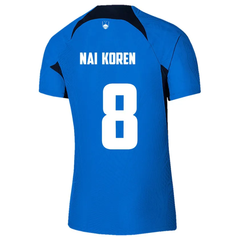 Danxen Mann Slovenia Tian Nai Koren #8 Blå Bortetrøye Drakt Trøye 24-26 Skjorter T-Skjorte