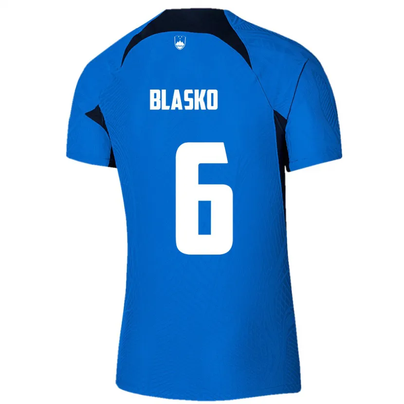 Danxen Mann Slovenia Svit Blasko #6 Blå Bortetrøye Drakt Trøye 24-26 Skjorter T-Skjorte