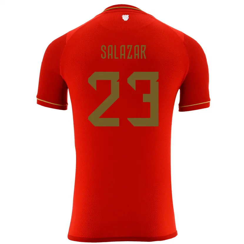 Danxen Mann Bolivia Alba Salazar #23 Rød Bortetrøye Drakt Trøye 24-26 Skjorter T-Skjorte