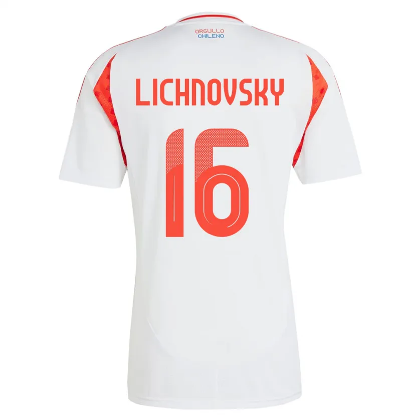 Danxen Mann Chile Igor Lichnovsky #16 Hvit Bortetrøye Drakt Trøye 24-26 Skjorter T-Skjorte
