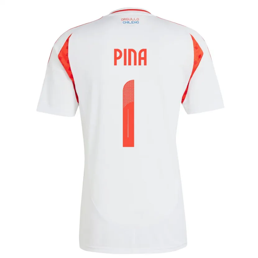 Danxen Mann Chile Cristóbal Piña #1 Hvit Bortetrøye Drakt Trøye 24-26 Skjorter T-Skjorte